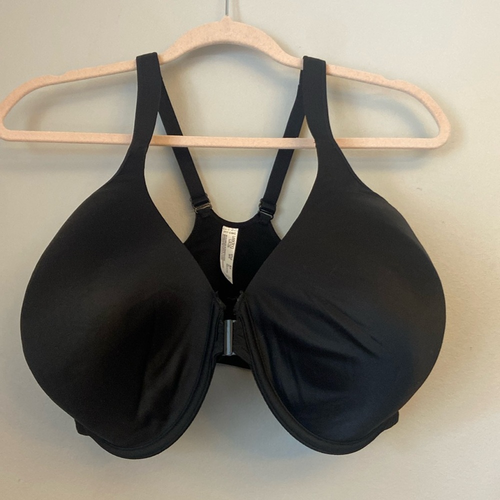 ⭐️Leading Lady Black underwire T-shirt Bra front closure size 40 G